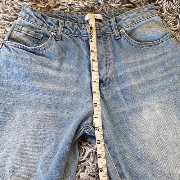 Forever 21 Distressed High Waist Light Blue Jeans Size 26 - Picture 8 of 10